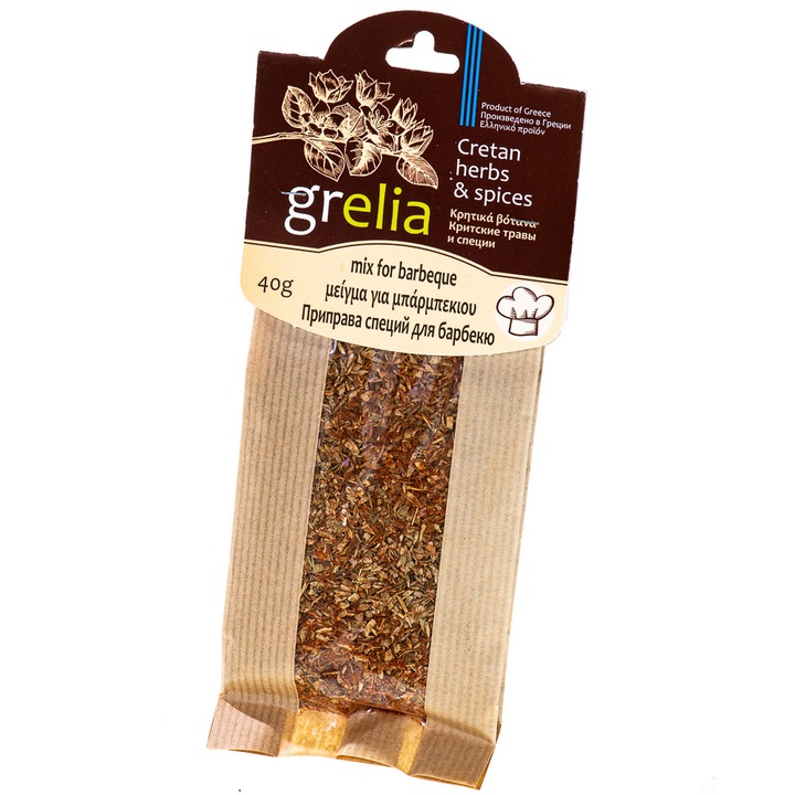 Mix de condimente pentru gratar, Grelia, savoare si parfum deosebit, uscate 100% natural, 40 g