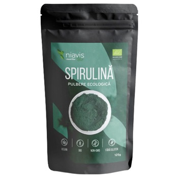 Spirulina Pulbere Ecologica BIO Niavas, 125g Spirulina Pulbere Ecologica BIO Niavas, 125g