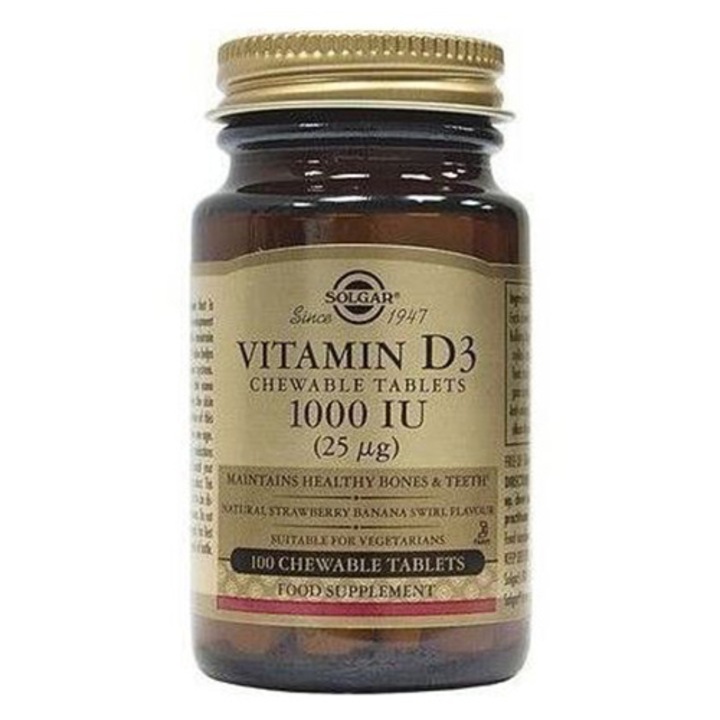 Supliment alimentar VITAMIN D3 1000IU, 100 tablete