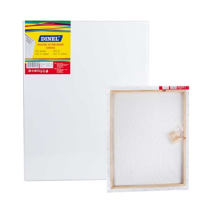 Грундирано платно от памук Dinel, 40 x 50 см