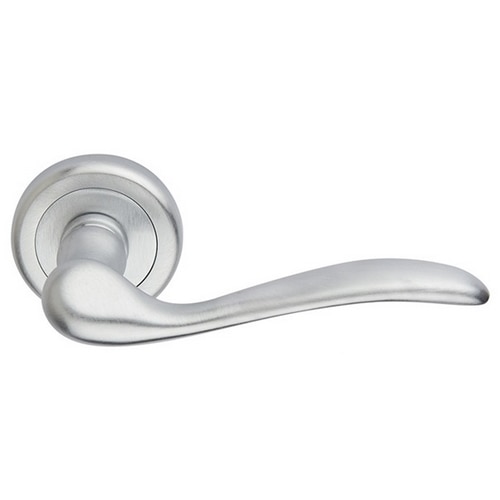 Maner Tolosa usa alama masiv cu placa, pentru baie, nichel satinat