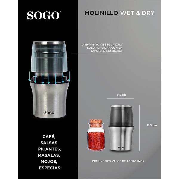 SOGO MINI MOLINILLO CAFÉ 150W SS-550
