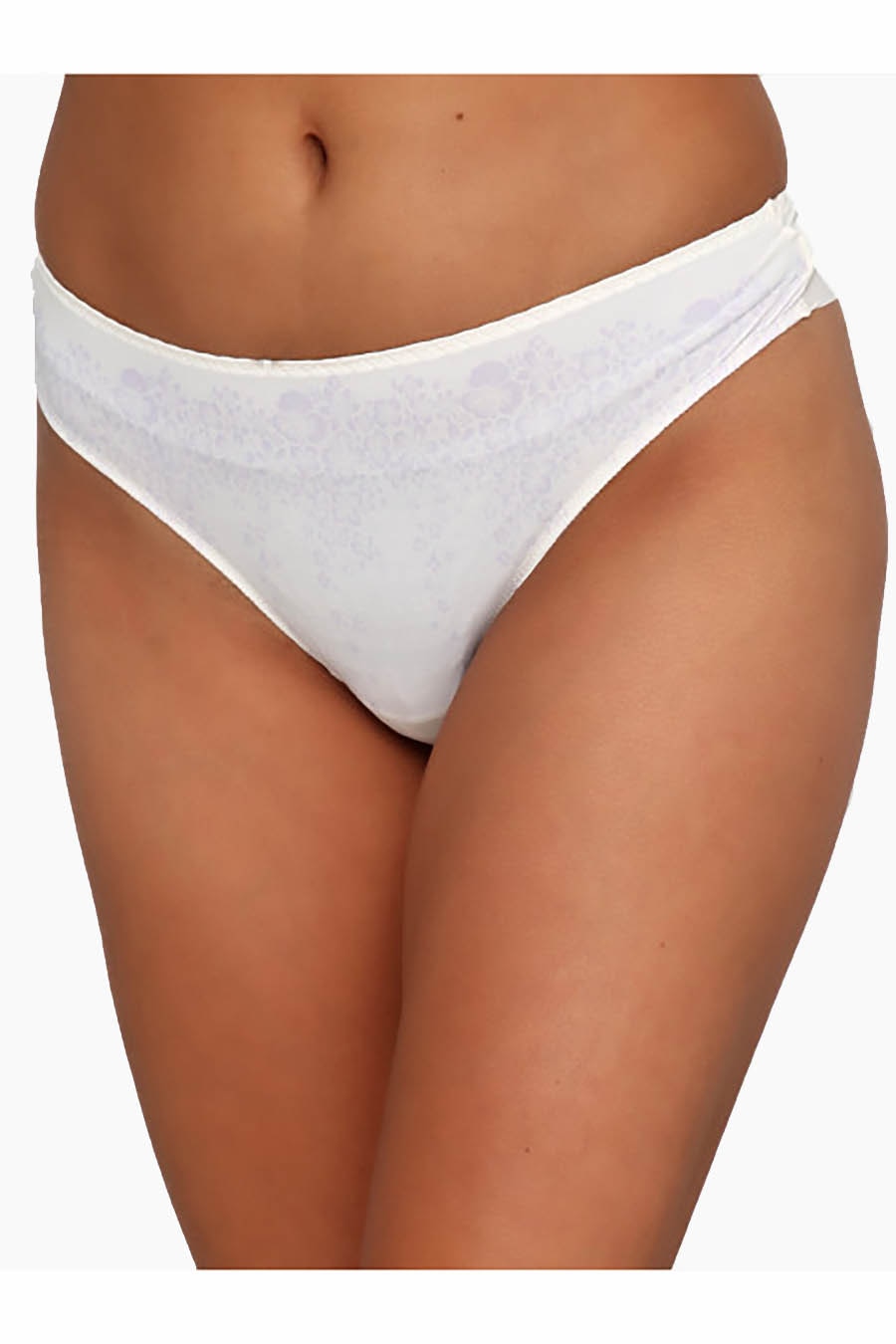 Chiloti brazilieni LEILIEVE M8504, Flori decorative, Roz, Alb