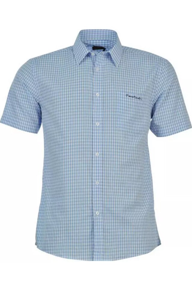 Camasa Barbati Pierre Cardin cu maneca scurta, Albastru inchis, M