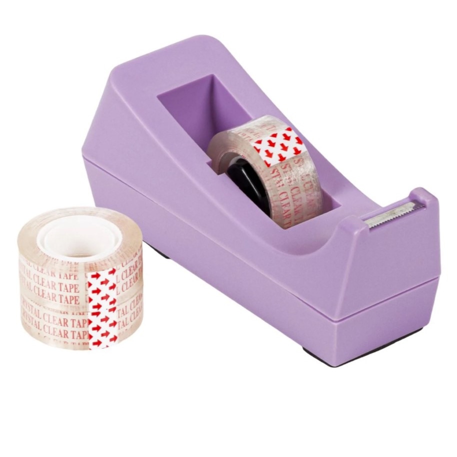 Set 3 benzi adezive, Zola, cu suport din plastic, mov, 16x6,5x6,5 cm