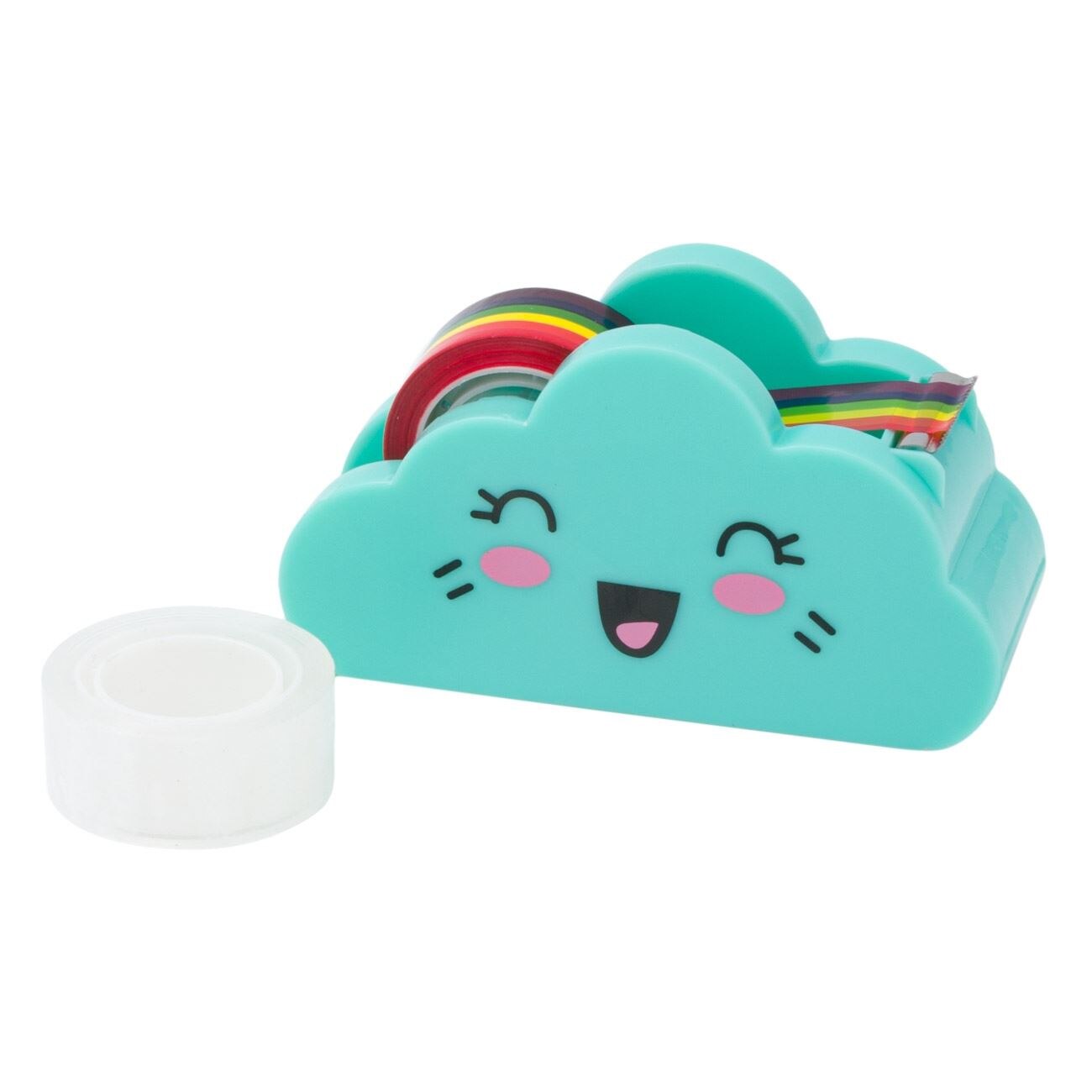 Set 2 benzi adezive, Zola, cu suport din plastic, model norisor, 18x15 cm