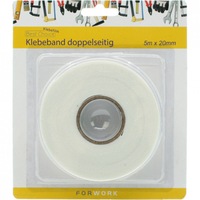 banda dublu adeziva cu burete 5m x 20mm  alba imagen 0_0_0