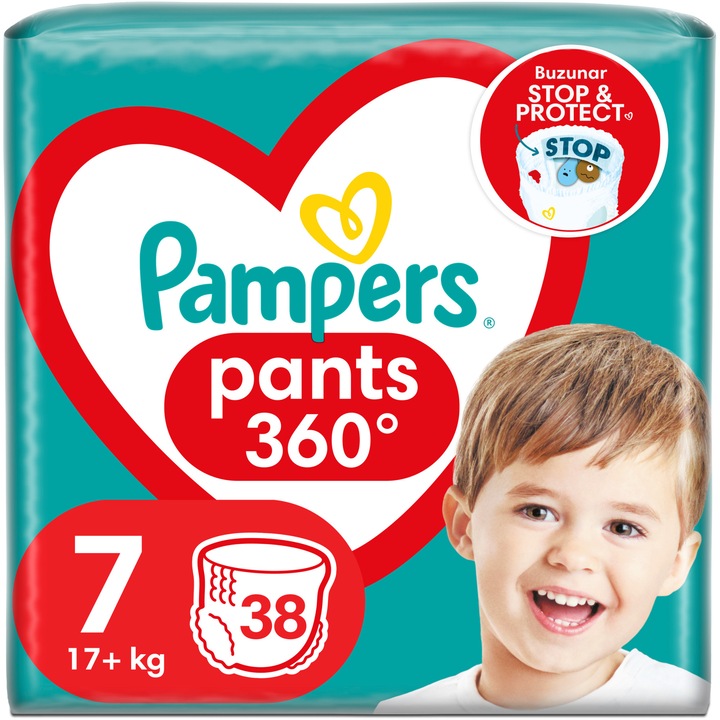 Scutece-chilotel Pampers Pants Jumbo Pack Marimea 7, 17+ kg, 38 buc