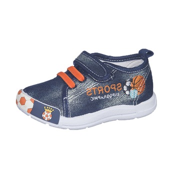 Tenisi din panza pentru baieti American Club 618/17A, Bleumarin, 20 Tenisi din panza pentru baieti American Club 618/17A, Bleumarin, 20