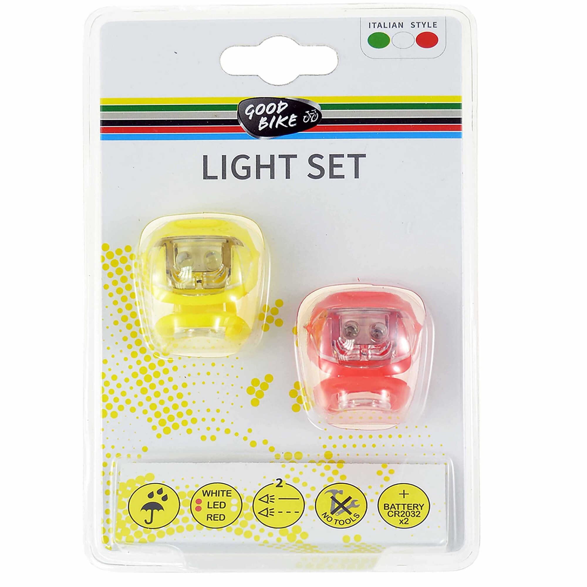 Set lumini Good Bike Silicon LED, fata/spate