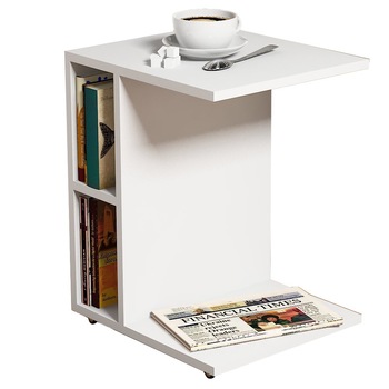 Masuta cafea Ceylin 35 x 45 x 57.5 cm, alb Masuta cafea Ceylin 35 x 45 x 57.5 cm, alb