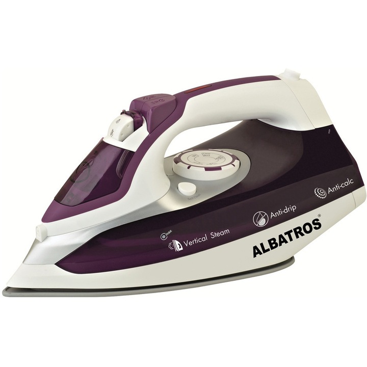 Fier de calcat Albatros Indigo, Talpa ceramica, 2400 W