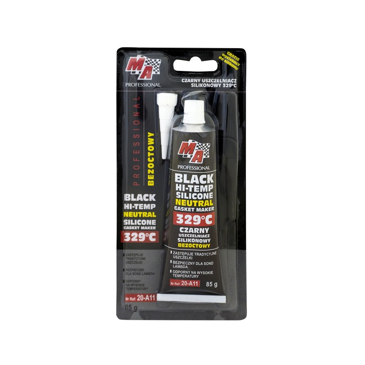 Silicon pentru motoare, MA Professional, Etansare garnituri, Uscare rapida, Negru, 85g