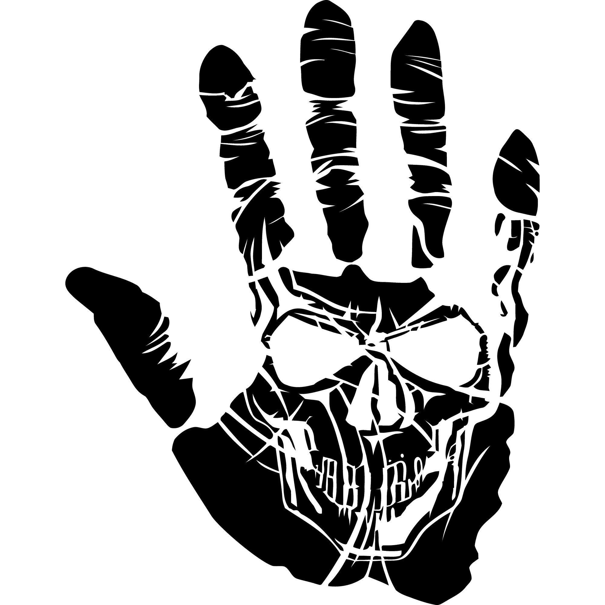 Sticker decorativ auto, Creepy hand, 20x25 cm
