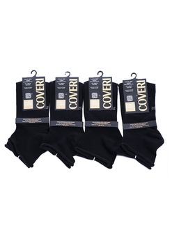 Set 4 perechi sosete dama Enrico Coveri, Negru, Marime unica Set 4 perechi sosete dama Enrico Coveri, Negru, Marime unica