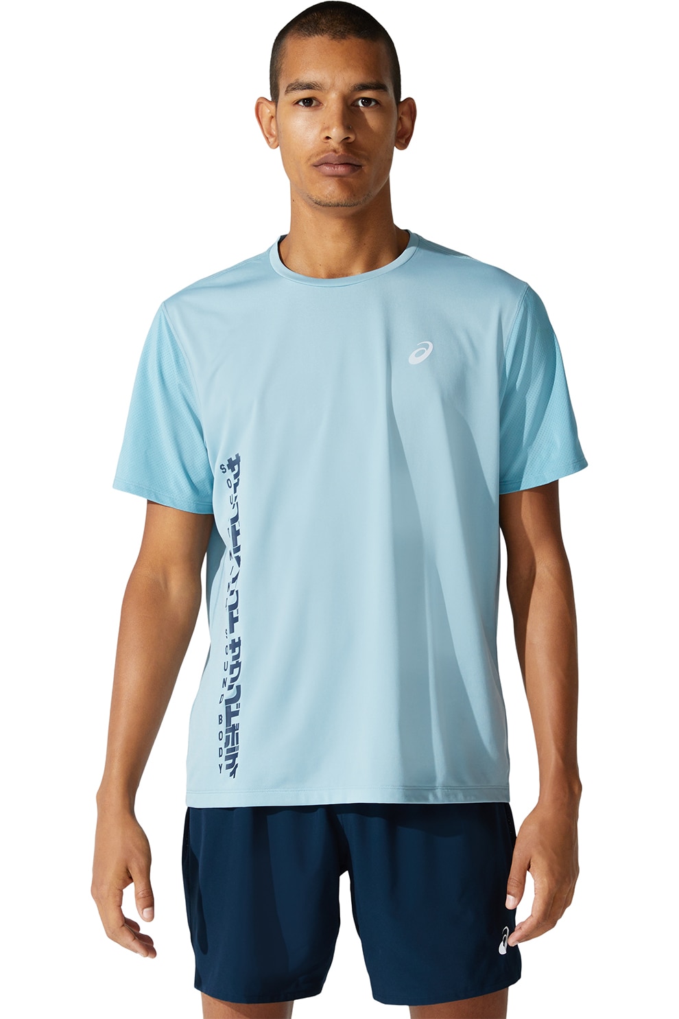 Asics, Tricou pentru alergare SMSB, Albastru pastel