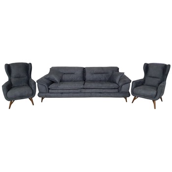 Set hol Turcia,canapea si doua fotolii,205 x103 cm,Gri Set hol Turcia,canapea si doua fotolii,205 x103 cm,Gri