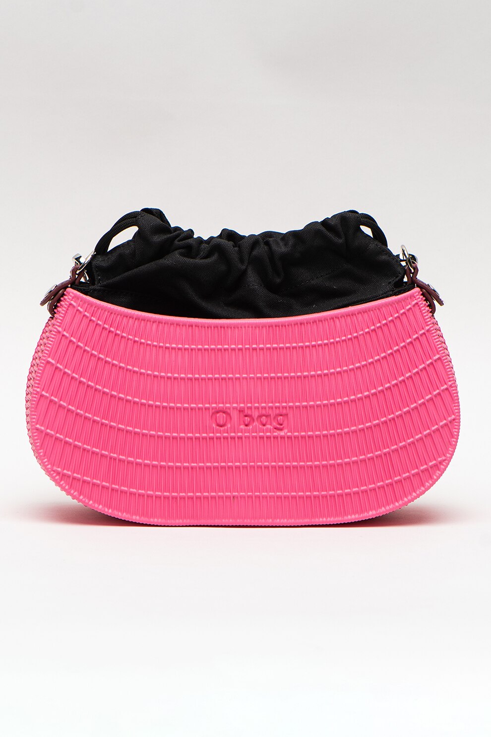 O bag, Geanta de umar cu aspect texturat O-Swing, Fucsia