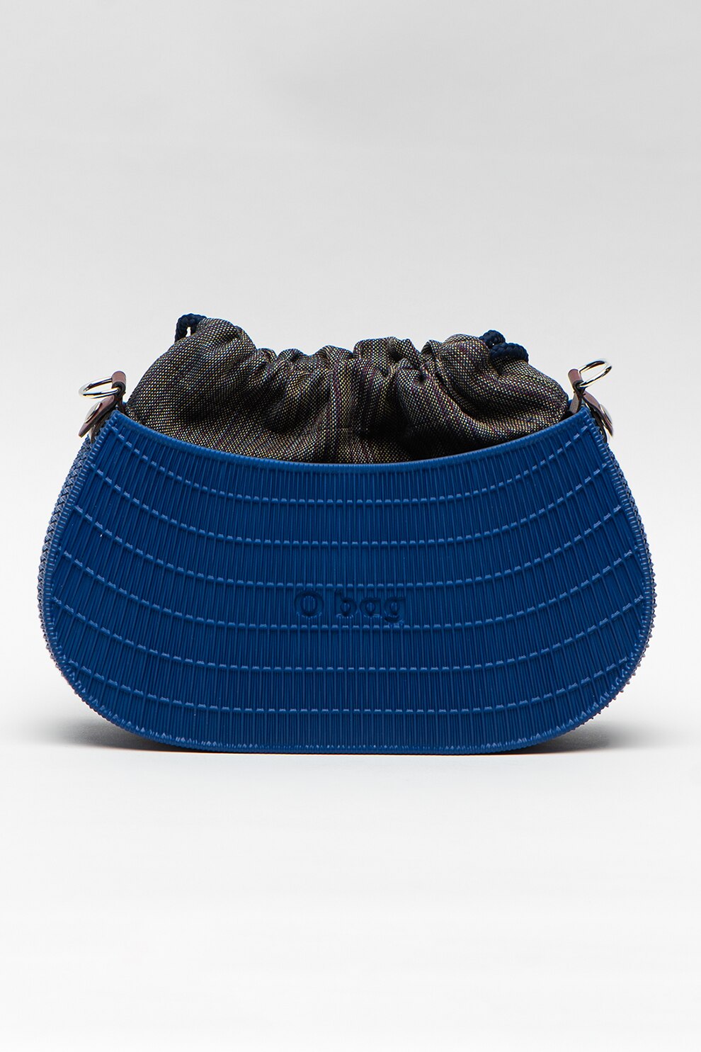 O bag, Geanta de umar cu aspect texturat O-Swing, Albastru Inchis