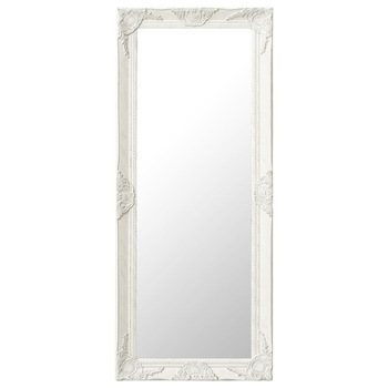 Oglinda de perete in stil baroc, vidaXL, Lemn, 50 x 120 cm, Alb Oglinda de perete in stil baroc, vidaXL, Lemn, 50 x 120 cm, Alb
