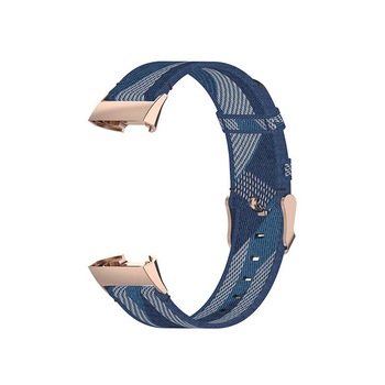Curea de schimb Edman pentru Fitbit Charge 3 / 4 / 3 SE, material textil, Albastru Curea de schimb Edman pentru Fitbit Charge 3 / 4 / 3 SE, material textil, Albastru