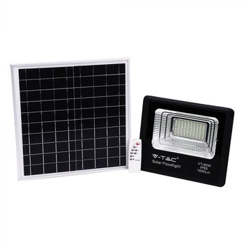 Proiector LED cu panou solar V-TAC 8575, telecomanda inclusa, 20W, 1650 lm, lumina alba naturala (4000K), acumulator 10000 mAh, IP65, Aluminiu, Negru Proiector LED cu panou solar V-TAC 8575, telecomanda inclusa, 20W, 1650 lm, lumina alba naturala (4000K), acumulator 10000 mAh, IP65, Aluminiu, Negru