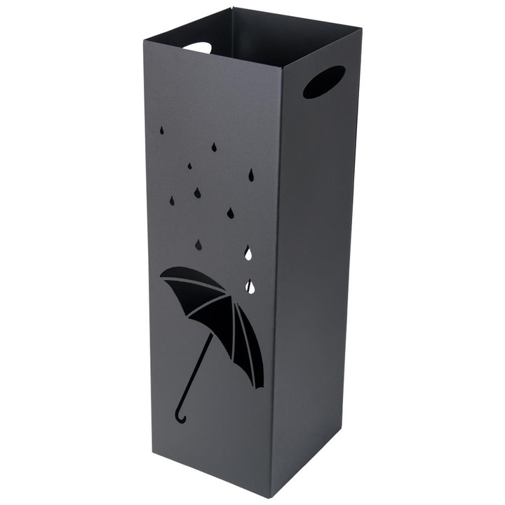 Suport umbrela HowHomely, Metal, 60 cm, Negru