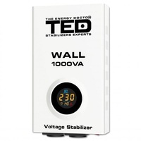 Stabilizator retea automat 1000VA 600W cu Ecran LCD si Prindere in Perete WALL, TED Electric