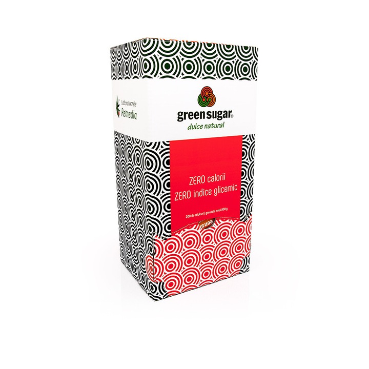 Indulcitor Green Sugar Natural, Green Sugar, 200 plicuri, 800gr