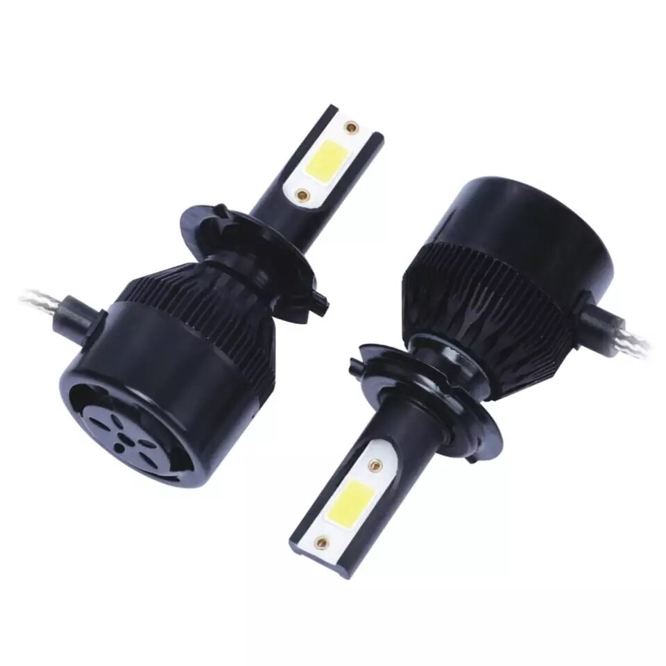 Set 2 leduri black edition 12v-24v,60w, 8000lm , lumina alba 6000k compatibil h7