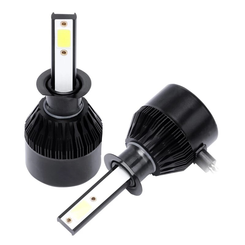 Set 2 leduri black edition 12v-24v,60w, 8000lm , lumina alba 6000k compatibil h1