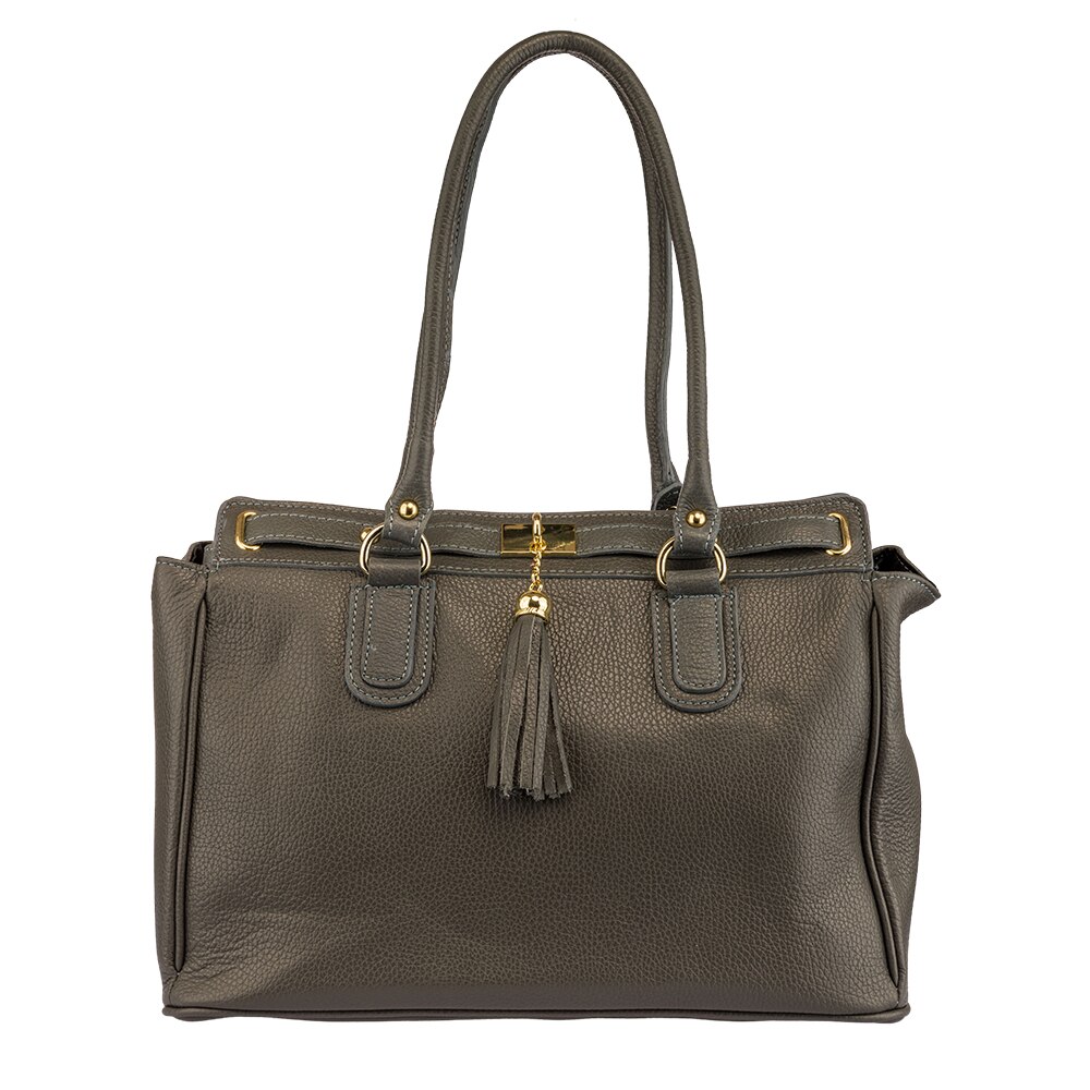 Geanta dama,piele,Toro Nero,Leya,gri