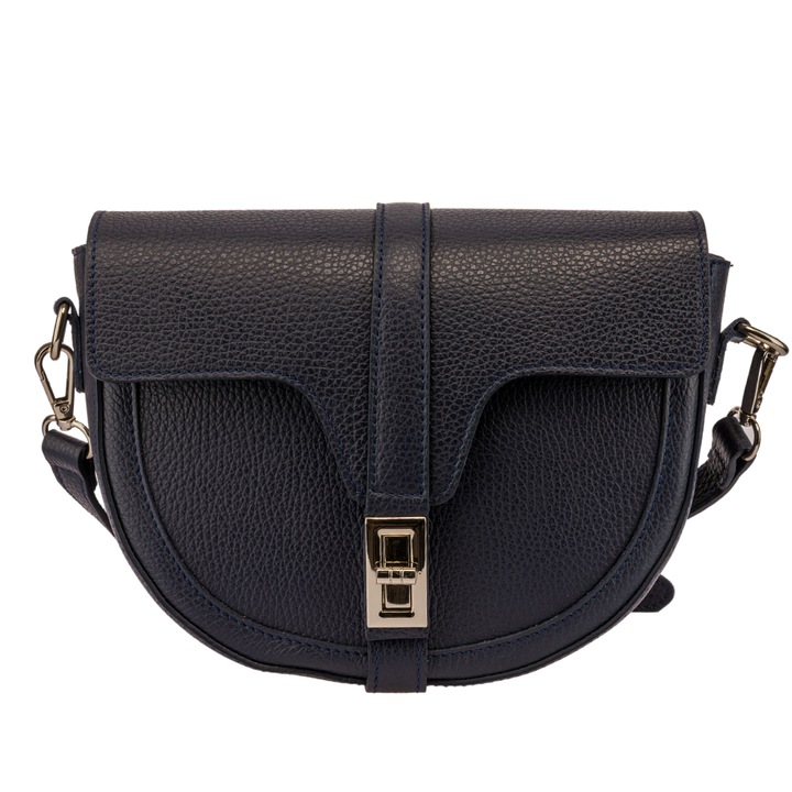 Дамска чанта, кожа, Торо Неро, Алексия тъмносиня