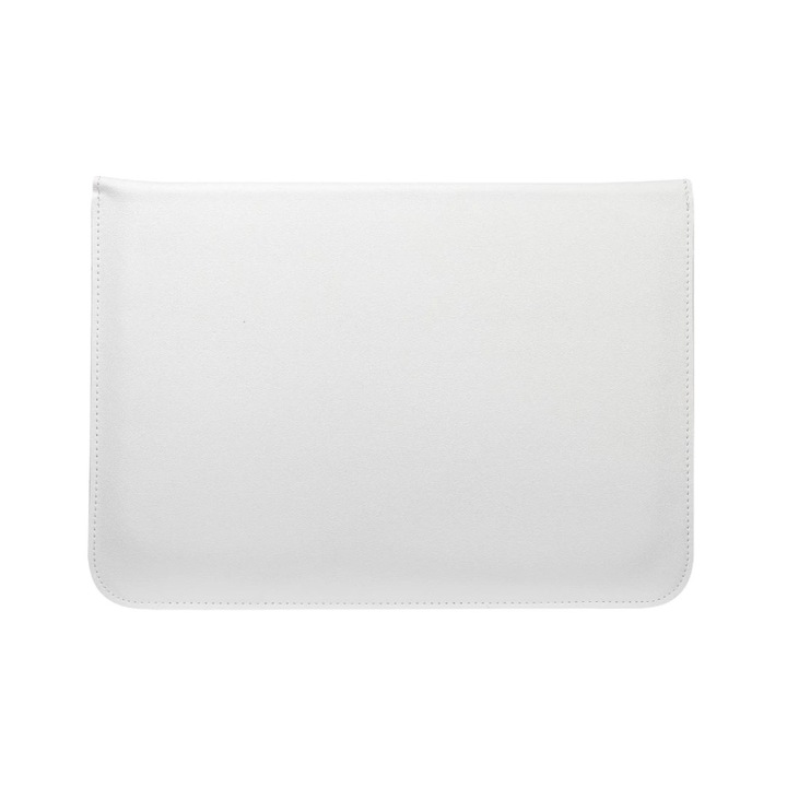 Husa din Piele pentru Macbook Pro/Pro Retina, Capac cu Magnet, Ecran 15-16 inch, Alb