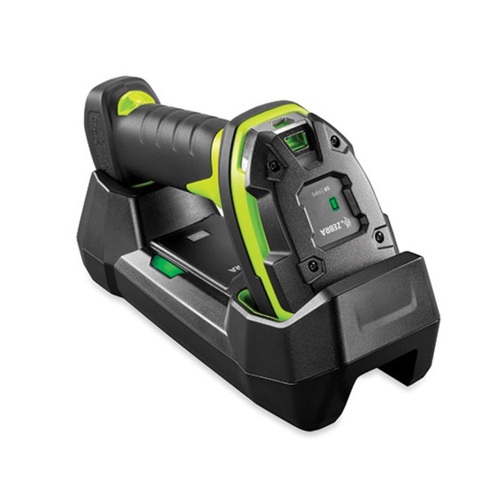 Cititor coduri de bare Zebra LI3678-ER, 1D, Bluetooth, cradle, negru