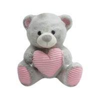 ursulet de plus one two fun design cu inima 25 cm gri roz imagen 28_0_
0