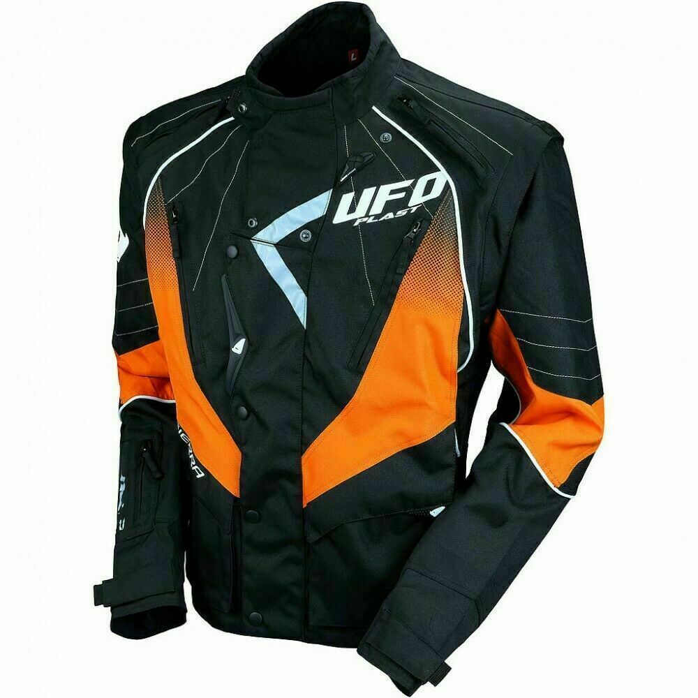 Geaca enduro Ufo Plast Sierra, culoare negru/portocaliu, marime L