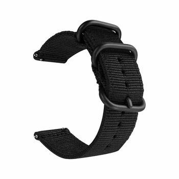 Curea de schimb Edman universala, 24mm, material textil, Negru Curea de schimb Edman universala, 24mm, material textil, Negru