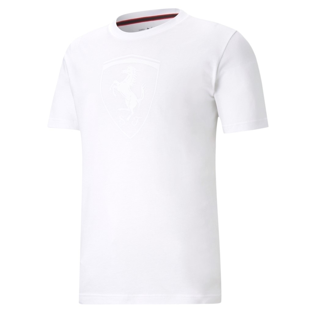 Tricou Puma Ferrari Race Big Shield Tonal, Alb