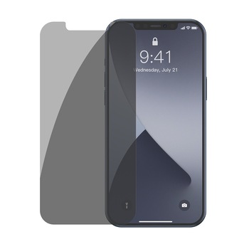 Pachet 2 folii de sticla pentru iPhone 12 Pro Max, Tenta fumurie, Privacy Glass, 6.7 inch Pachet 2 folii de sticla pentru iPhone 12 Pro Max, Tenta fumurie, Privacy Glass, 6.7 inch