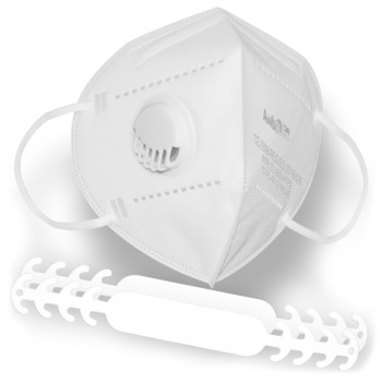 Set 10 Masti cu 5 straturi de protectie respiratorie cu supapa, valva pentru expiratie standard FFP2 KN95 N95, protectie la inspirare certificata 99%, AmbiLife® Set 10 Masti cu 5 straturi de protectie respiratorie cu supapa, valva pentru expiratie standard FFP2 KN95 N95, protectie la inspirare certificata 99%, AmbiLife®