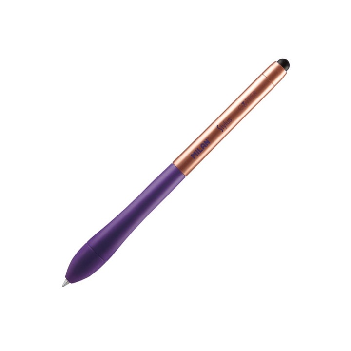 Химикалка Milan Stylus Copper, Автоматична, Цвят асорти, 1.0 mm, Синьо мастило