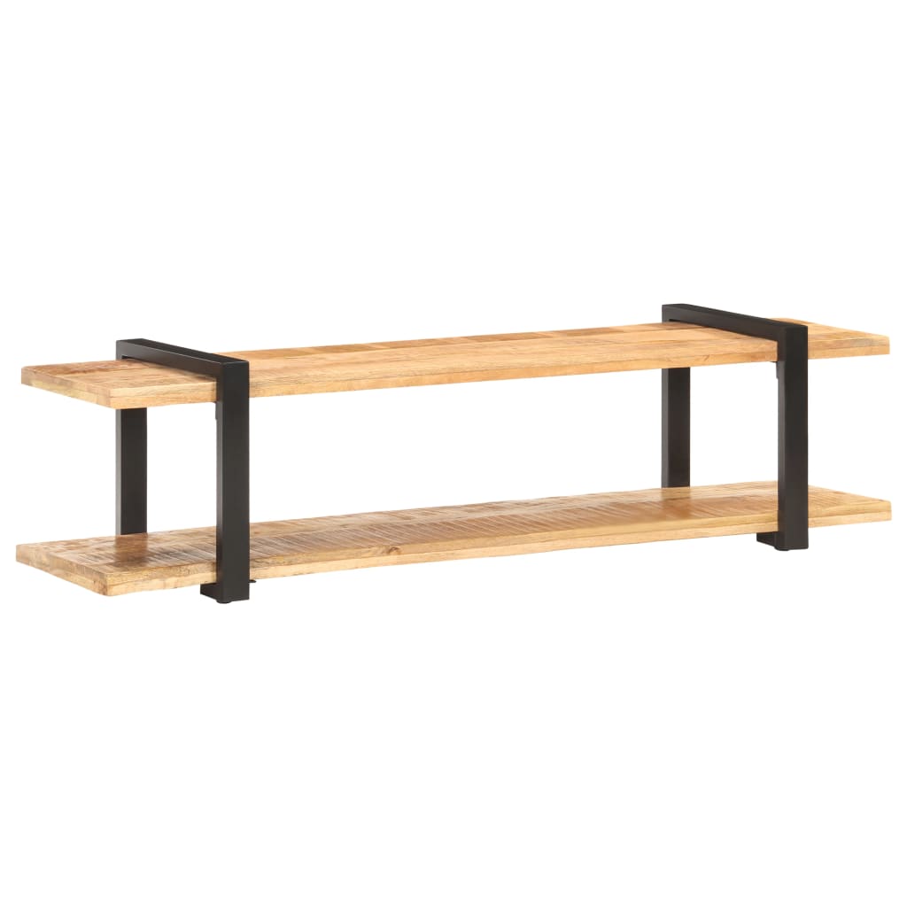Comoda TV din lemn de mango nefinisat, vidaXL, Lemn, 160 x 40 x 40 cm, Maro