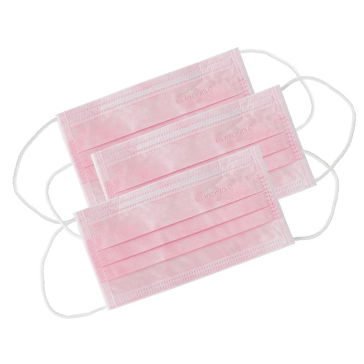 Комплект от 50 броя медицински маски Monoart Euronda розови