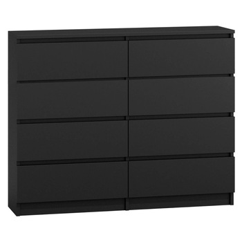Dulap Baltrum M8 120, 8 sertare, 120x40x97, negru Dulap Baltrum M8 120, 8 sertare, 120x40x97, negru