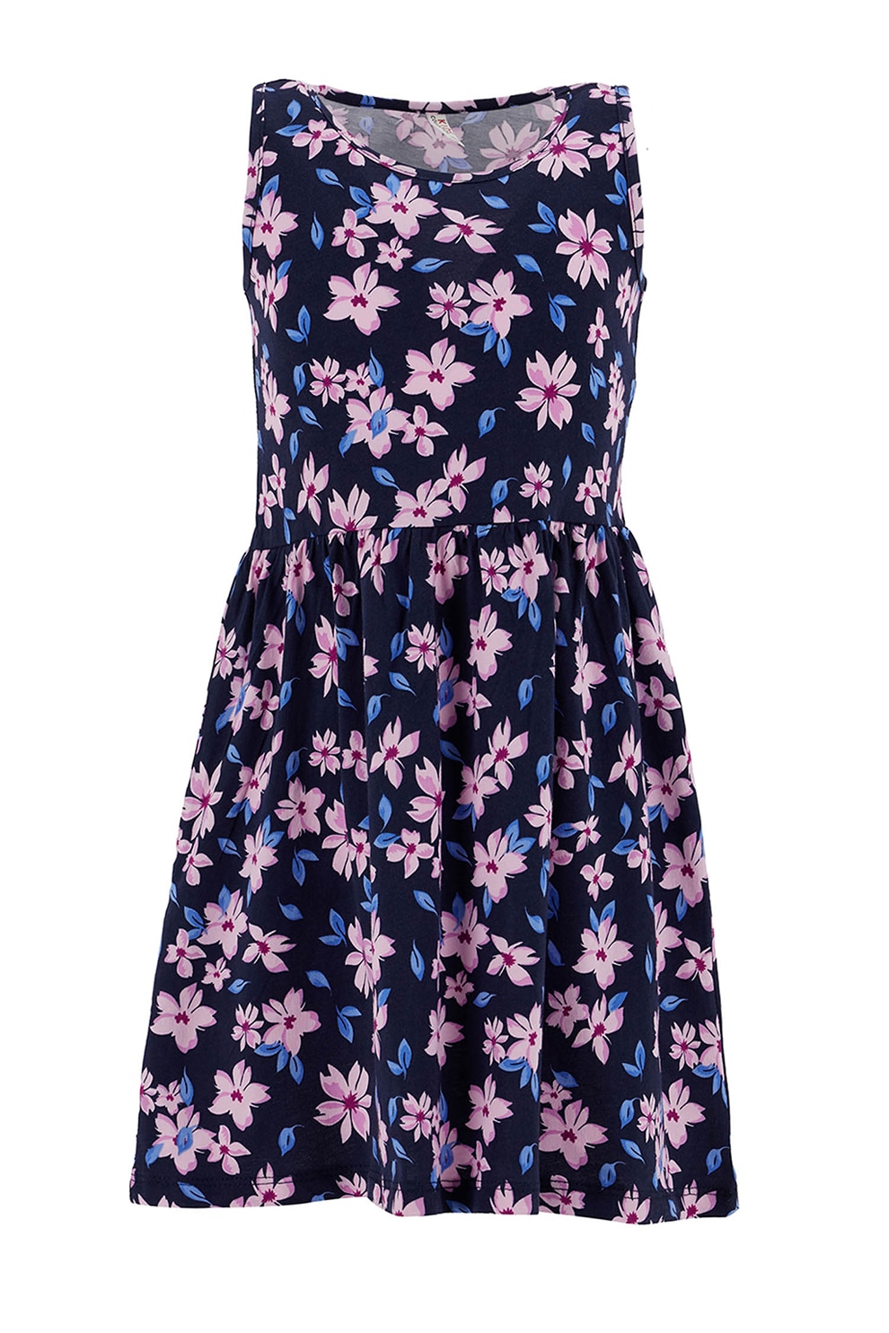 DeFacto, Rochie evazata din jerseu, Bleumarin/Roz