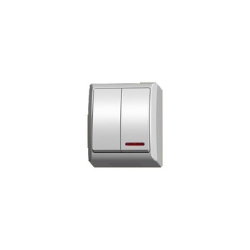 FALA Comutator iluminat ST, IP44, alb, aplicat FALA Comutator iluminat ST, IP44, alb, aplicat
