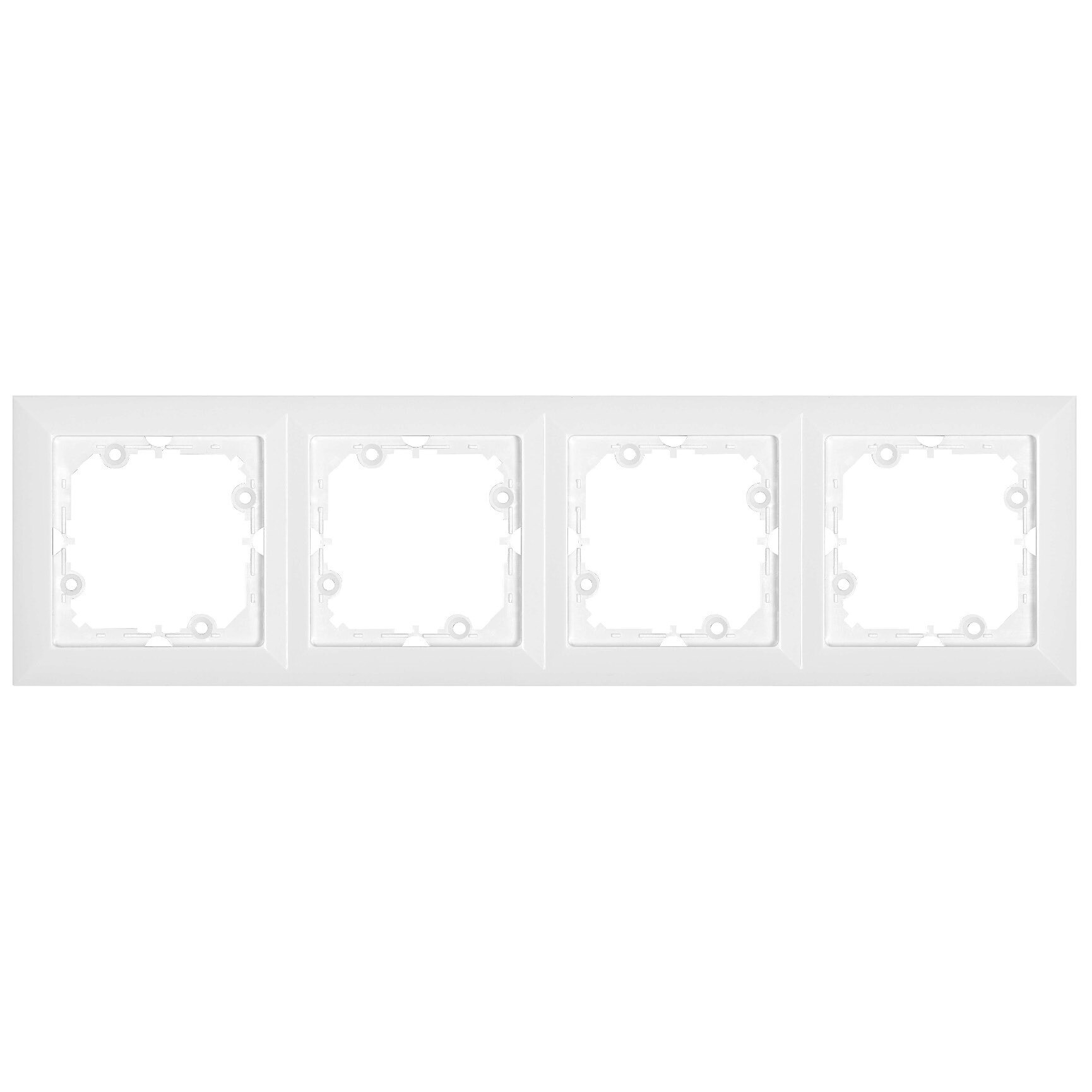 PERLA Rama orizontala 4 posturi, alb