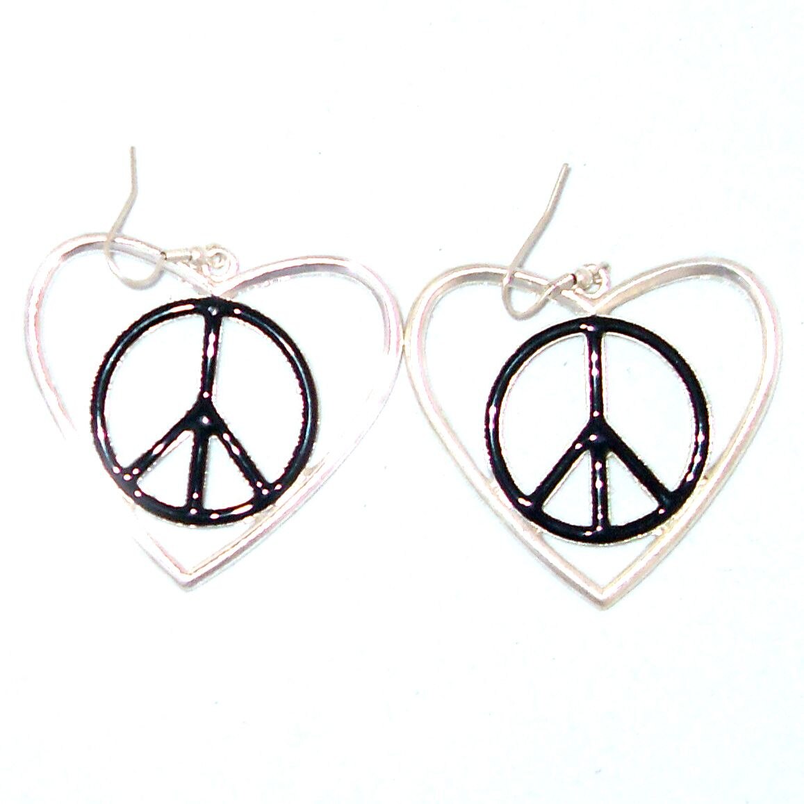 Cercei bijuterie inima argintie de dama FashionBijoux