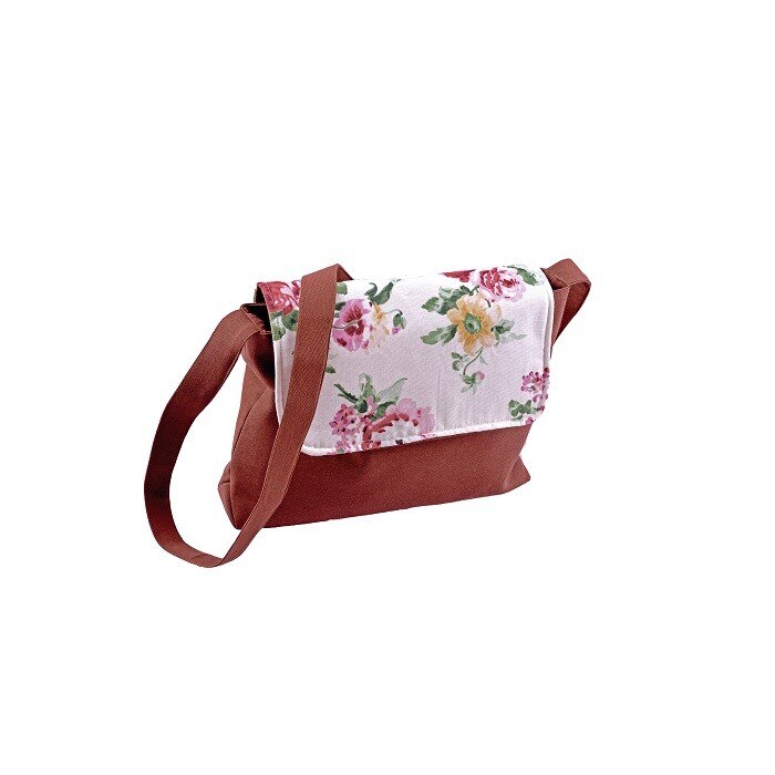 Geanta handmade, Atelier Diversis, capac, maro